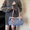 Moda Retrô Estampa de Leopardo Verão 2026 Novo Estilo Personalizado Moda Estilo Preguiçoso Bolsa Tote de Ombro Único para Axila para Mulheres