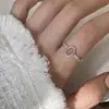 Corea del Sur Plata de Ley 925 Anillo Liso Anillo para Mujer Sin Color Todo Fósforo Anillo de Dedo Diseño Ins Moda de Gama Alta Anillo Abierto