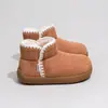 Botines de Suela Gruesa, Botas de Nieve para Mujer, Nuevo Estilo Invierno 2026, Versátiles, Forrados de Felpa, Botines Cortos Engrosados, Zapatos Cálidos para Mujer
