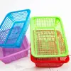Cesta Escurridora de Plástico Cesta para Verduras Cesta de Recolección Cesta para Verduras Doméstica de Cocina Distribución de Comercio Electrónico Cesta Pequeña Rectangular de Almacenamiento