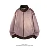 Sudadera retro a cuadros de dos rayas en bloques de color para hombre, nueva de primavera y otoño, chaqueta casual de moda con cuello alto para jóvenes