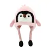 Adorable Gorro de Peluche de Pingüino Pequeño, Gorro Cálido de Protección para Orejas para Niños en Otoño e Invierno