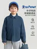 Wulib, una camisa vaquera para niño, nueva colección de otoño, camisa de estilo retro con cuello de solapa, mezcla de cachemir, agradable para la piel, ropa casual de otoño para niños
