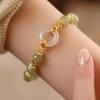 Pulsera Bai Ma Yi Ping An con hebilla de Jade Hetian para mujer 2024 nuevo nicho lujo ligero exquisito retro estilo nacional para mujer