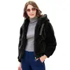 Otoño/Invierno 2026 Nueva Chaqueta de Felpa para Mujer con Capucha Manga Larga Abrigo de Algodón Cálido Color Sólido Top Corto A996