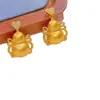 Nova Colar Pingente de Cabaça com Laço Dourado Escovado Vietnamita com Design Vazado de Strass Colar Versátil