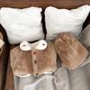 Traje de ropa para el hogar estilo occidental para bebé con forro polar 2024 Invierno Nuevo Pijama grueso y cálido para niño Conjunto de dos piezas a la moda