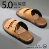 Venda Quente Transfronteiriça Sapatos Birkenstock Meio Abertos Chinelos Masculinos de Uma Tira Verão Antiderrapante Solado Grosso Uso Externo Esportes Sandálias de Solado Macio