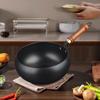 Olla de Barriga Antigua Auténtica Sartén de Hierro Antiadherente Auténtica de Zhangqiu Wok Pequeño Saltear Estofado Sopa Olla Pequeña de Hierro Olla de Estofado Sin Recubrimiento