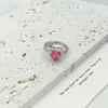 Anel Transfronteiriço Nova Venda Quente Cor Amor Zircônia Anel Design de Nicho Alto Nível Versátil Anel Que Não Cai