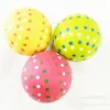 Brinquedo interativo para animais de estimação, treinamento de atenção para cães, bola de borracha natural de 6,3 cm, bola elástica