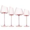 Set de Copas de Vino Tinto con Fondo Inclinado Flamenco Rosa Copa de Cristal Copas de Cristal Sopladas a Mano Vino Champagne