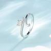 Anillo de gatito de circonita transmisión en vivo superventas regalo para novias moderno lindo animalito cola de gato anillo abierto
