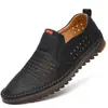 Tamanho Grande 4748 Sapatos Masculinos de Primavera Solado Macio Superfície Macia Sapatos de Couro Masculinos Britânicos Respiráveis Leves Casuais Sapatos para Dirigir Sapatos com Solado Trbottomy