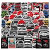 50 Adesivos de Carro de Corrida Modificados, Adesivos de Supercarro JDM Carro Esportivo, Adesivos para Mala, Adesivos para Motocicleta e Scooter, Adesivos Autocolantes