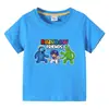 2023 Nueva camiseta de manga corta de verano para niños, estilo coreano, para niños y niñas, de algodón, de media manga.
