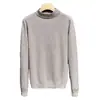 Nuevo Suéter de Punto Cálido para Hombre Otoño/Invierno 2026, Cuello Medio Alto, Color Sólido Básico Versátil