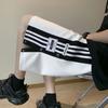Verano Nuevo Estilo Pantalones Cinco Puntos Americano Tres Cortes Casual Estudiante Deportes Pantalones de Baloncesto Abotonados Pesados Holgados Shorts