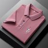 Polo bordado estilo Paul Summer Port Ins para hombre, camiseta de manga corta con solapa suelta, top sencillo y combinable para adolescentes