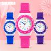 Skmei zona horaria hermosa placa giratoria de diferencia horaria reloj de cuarzo con forma de flor para estudiante Amazon Navidad regalo para niños reloj