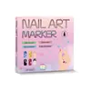 Popular Transfronterizo Bolígrafo Graffiti para Uñas 0.7mm 12 Colores Impermeable Secado Rápido Set de Bolígrafos Marcadores para Uñas Acrílicas