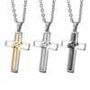 Fábrica de Origen Joyería de Nicho Collar Hecho a Mano Lujo Ligero Collar para Hombre Acero Inoxidable Cruz Giratoria Accesorios de Joyería