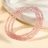 Jingdong Jewelry 5A Cristal de Fresa Blanco Natural Pulsera de Múltiples Círculos para Novia Pulsera de Estilo Lujo Ligero de Moda Venta al por Mayor