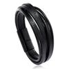 Joias Transfronteiriças Mais Vendidas Pulseira de Couro Masculina Simples Tecida Multicamadas Fecho Magnético Europeu e Americano Imitação Couro de Vaca Pulseira Vintage
