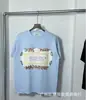 Camiseta Roja de Verano de Manga Corta con Logo Blanco de Casablanca, Marca de Moda Tendencia, Cuello Redondo, Estampado Minimalista, Redondo, Niche Casa