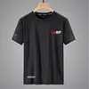 Playera de seda de hielo para hombre cuello redondo ropa de secado rápido manga corta verano delgada transpirable manga media tops de talla grande para hombre deportiva holgada tendencia