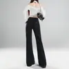 Jeans naranjas jóvenes # De color liso, de cintura alta, ligeramente acampanados para mujer, que ofrecen un corte ajustado, una silueta favorecedora y un look elegante y versátil