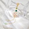 Cheongsam Estilo Antiguo Flor de Ciruelo Solapa Presionada Nuevo Chino de Alta Gama Perla de Agua Dulce Imitación Jade Calado Colgante con Borla Nuevo Broche