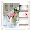 DIY acrílico arqueado semicircular tarjeta de asiento en blanco acrílico transparente adornos de fiesta tarjeta de mesa para boda