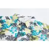 Camisa Floral de Seda de Hielo Hawaiana para Hombre de Manga Corta Casual Atractiva Holgada Delgada Camisa de Media Manga Floral para Hombre Camisa de Pulgada Pequeña