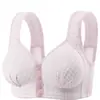 Ropa Interior Femenina Popular de Cuadros de Talla Grande con Cierre Frontal, Sujetador Push-Up Cómodo sin Varillas, Disponible en Múltiples Colores, Exclusivo de Exportación