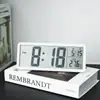Relógio Simples de LCD Transfronteiriço, Relógio de Parede para Sala de Estar, Relógio com Display Multifuncional de Temperatura e Umidade, Venda Direta da Fábrica 801Tk