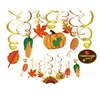 Xl094 Colgante Espiral Pvc Acción de Gracias Otoño Cosecha Tema Calabaza Fiesta Lámina Espiralesbanner