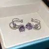 Brincos de Clipe Redondos de Zircônia Estilo Coreano de Camada Dupla, Simples e Modernos, Versáteis para o Dia a Dia, Argolas de Orelha Sem Furo, Brincos de Nicho de Luxo Leve