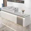 Mostrador de Barra de Esquina Estilo Chino, Mostrador de Caja Registradora, Mostrador de Recepción de Oficina de Empresa, Mostrador Comercial para Tienda de Ropa, Mostrador Pequeño, Escritorio de Oficina