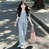 Conjunto de Verano para Niñas 2026 Nuevo Estilo Conjunto de Dos Piezas Delgado de Moda con Pantalones de Pierna Ancha