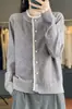Nuevo Estilo Otoño/Invierno para Mujer de Lujo Ligero Cardigan de Punto con Ribete de Encaje Cuello Redondo con Botones de Perla Elegante Abrigo Suéter
