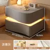 Mesa de cabeceira cor creme para quarto, uso doméstico criativo, nova moderna minimalista inteligente de alta qualidade em madeira maciça com armazenamento para sala de estar