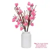 Explosões transfronteiriças 44cm Dia dos Namorados rosa romântico amor corte simulação formato de coração fruta vermelha decoração de casa