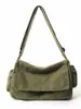 Bolsa de Lona Lavada Estilo Japonês Novo Modelo 2026 Estilo Preguiçoso Bolsa Transversal para Mulheres Bolsa Mensageira Artística Bolsa de Ombro Casual