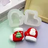 Luvas Populares de Boneco de Neve de Natal Meias de Árvore de Natal Forma de Pinça Forma de Bolo Mousse DIY Molde de Gesso Cola Sabão