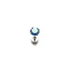 Brinco Stud Hélice de Osso de Ouvido Binks F136 Liga de Titânio Zircônia 5A Rosca Haste Redonda Plana de Quatro Garras 8mm Brincos Stud para Mulheres