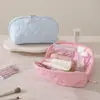 Nueva Bolsa de Almacenamiento de Medio Círculo Latido del Corazón de Runhui, bolsa de almacenamiento de ropa interior de tamaño grande, bolsa de viaje para ropa interior, bolsa de sujetador de moda