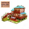 Quebra-cabeça 3D de madeira antigo, modelo de construção DIY, brinquedos de montagem artesanais, estilo nacional, atacado, Torre do Sino de Xi'an