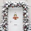 Corona de Puerta de Navidad de Santa Claus Puerta Principal Colgante de Navidad de Invierno Decoración de Navidad Adorno Colgante de Casa de Campo Rústica
