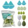 Explosiones transfronterizas Drifting Bottled 14 piezas Powder Puff suit Beauty Egg Thumb Powder Puff Cotton Powder Puff Mini Powder Puff